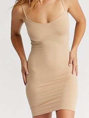 Women's nude slip dress